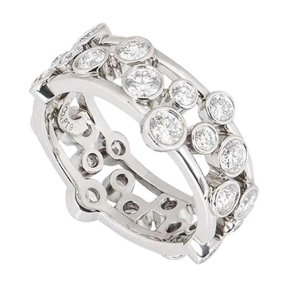 Tiffany & Co. Jewelry - TIFFANY & CO Diamond Platinum Bubble Ring - Sz 6